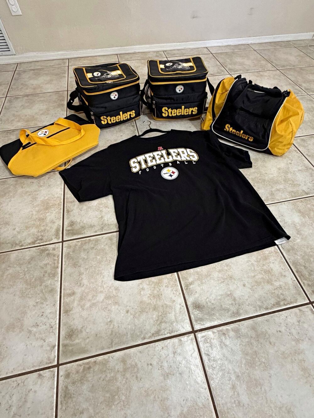 🖤💛 Pittsburgh Steelers Fan Gear & Bag Bundle (5-Piece Set) 💛🖤- *READ*